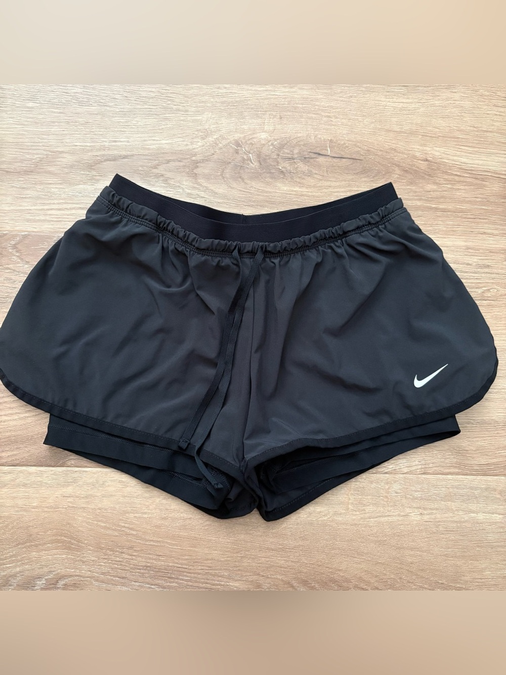 Nike DriFit Full Flex 2 in 1 Running Gym Shorts Size Small Black Brief Lined